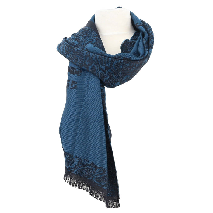 Roberto Cavalli  Turquoise Wool Blend Scarf