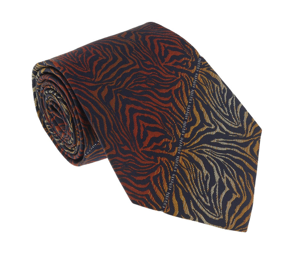 Roberto Cavalli  Gradient Orange Zebra Design Tie