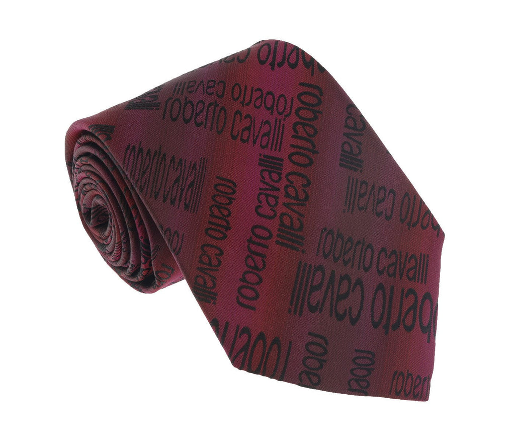 Roberto Cavalli  Black/Red Ikat Tie