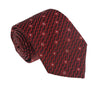 Roberto Cavalli  Red/Black Micro Diamond Tie