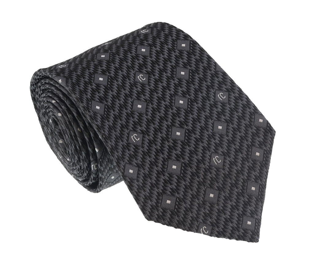 Roberto Cavalli  Grey Micro Diamond Tie