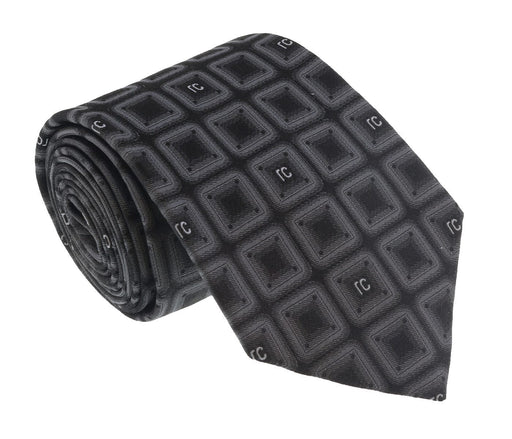 Roberto Cavalli ESZ033 05001 Grey Geometric Square Tie