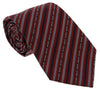 Roberto Cavalli  Red Regimental Stripe Herringbone Tie