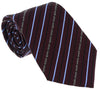 Roberto Cavalli  Burgundy/ Blue Regimental Stripe Tie