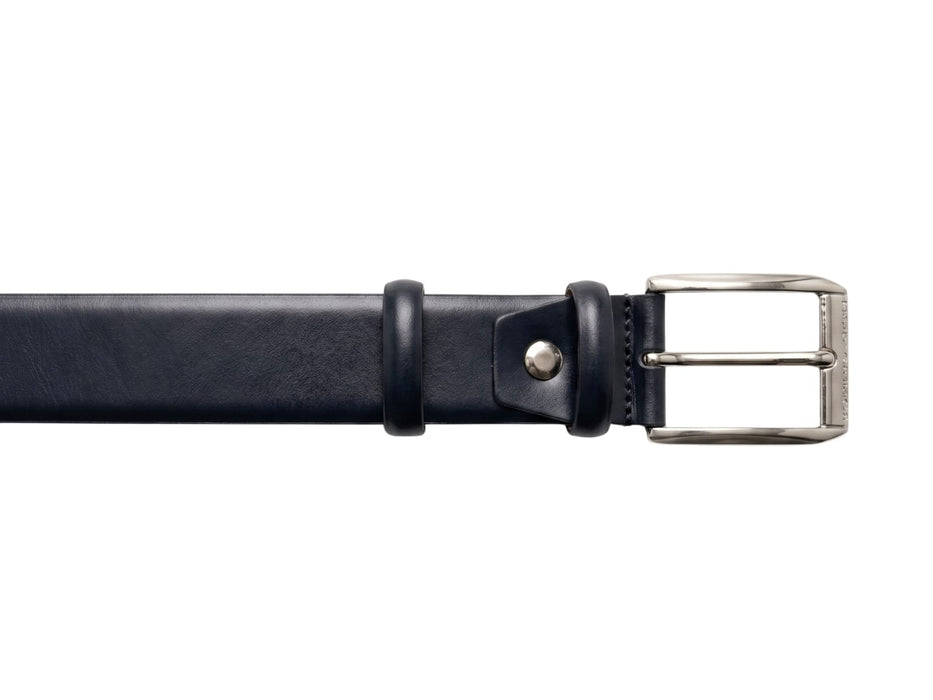 Romeo Gigli Noir Black Leather Adjustable Mens Belt-38