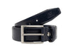 Romeo Gigli Noir Black Leather Adjustable Mens Belt-38