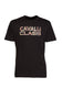 Cavalli Class Black Logo Animal Print Fashion T-Shirt-XXL