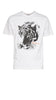 Cavalli Class White Tiger Head Signature Fashion T-Shirt -L