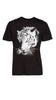 Cavalli Class Black Tiger Head Signature Fashion T-Shirt -M