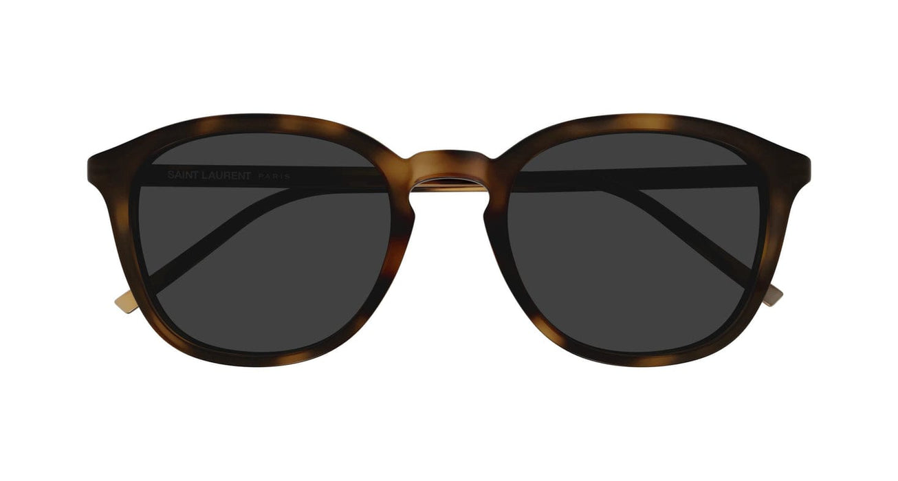 Saint Laurent SL 782/K-003 Understated Glow: Havana Tortoiseshell Round