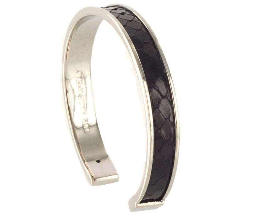 Stamerra PICCOLO PITTONE ANR Black/Silver Genuine Python Bracelet