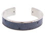 Stamerra MEMAN STRUZZO ADN Denim/Silver Genuine Ostrich Bracelet