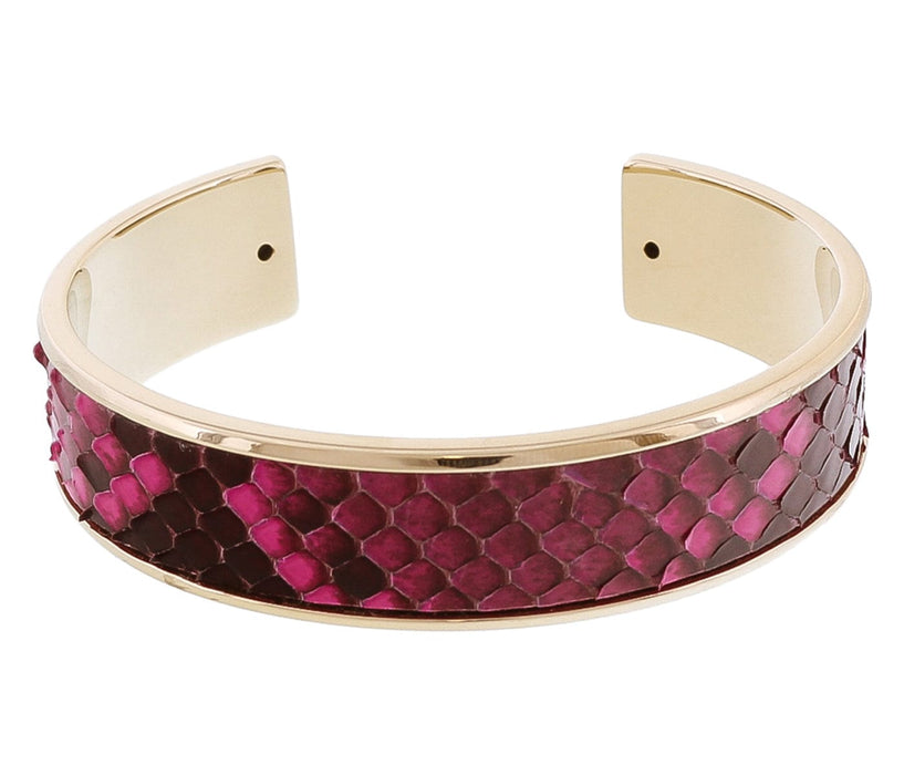Stamerra MEMAN PITTONE FU Fuschia Genuine Python Bracelet