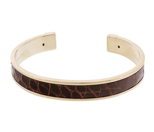Stamerra PICCOLO CROCCO MR Dark Brown Genuine Crocodile Bracelet