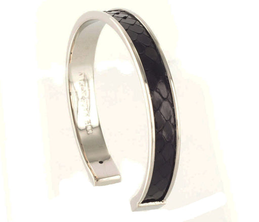 Stamerra PICCOLO PITTONE ANR Black/Silver Genuine Python Bracelet