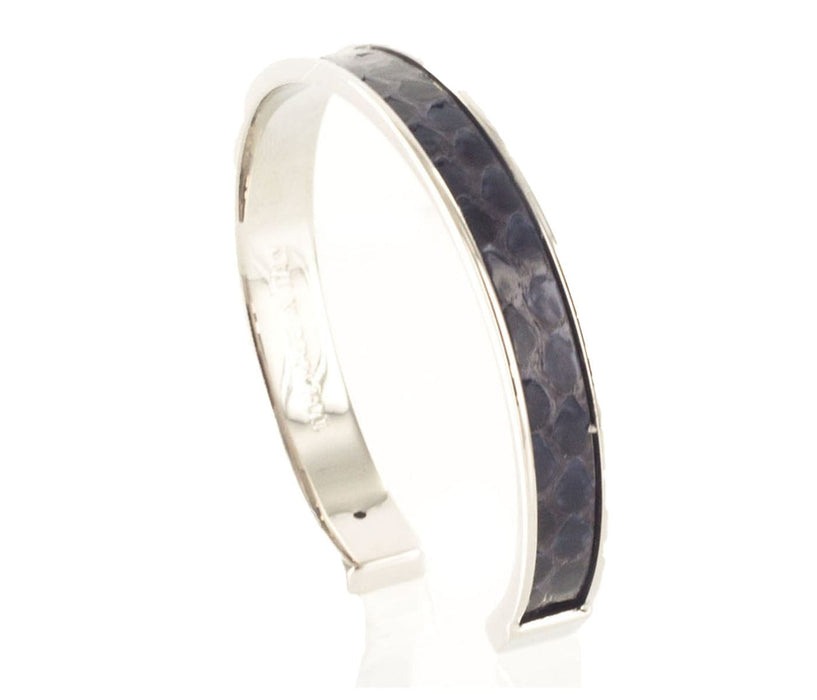 Stamerra PICCOLO PITTONE AMAR Navy Blue/Silver Genuine Python Bracelet