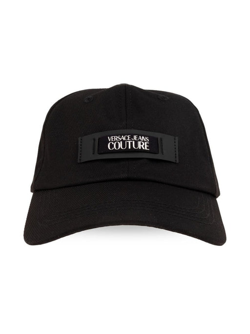 Versace Jeans Couture Black Logo Patch Baseball Cap – Cotton Hat-One Size