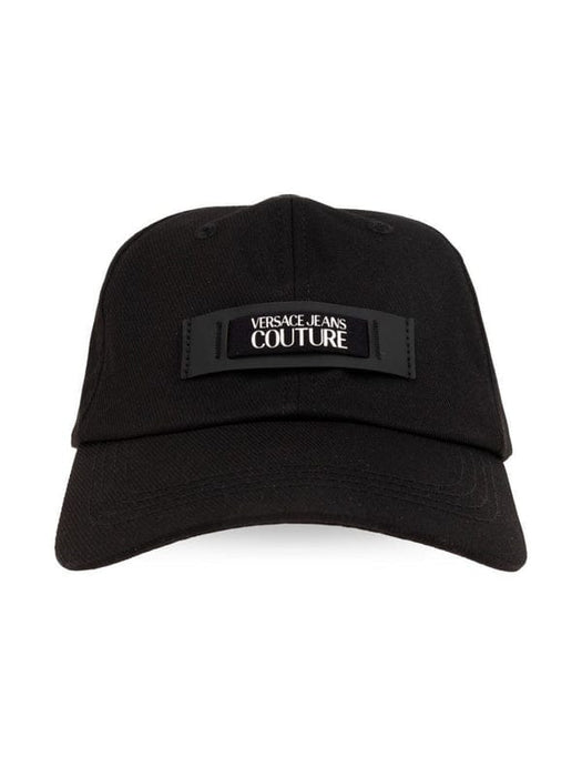 Versace Jeans Couture Black Logo Patch Baseball Cap – Cotton Hat-One Size