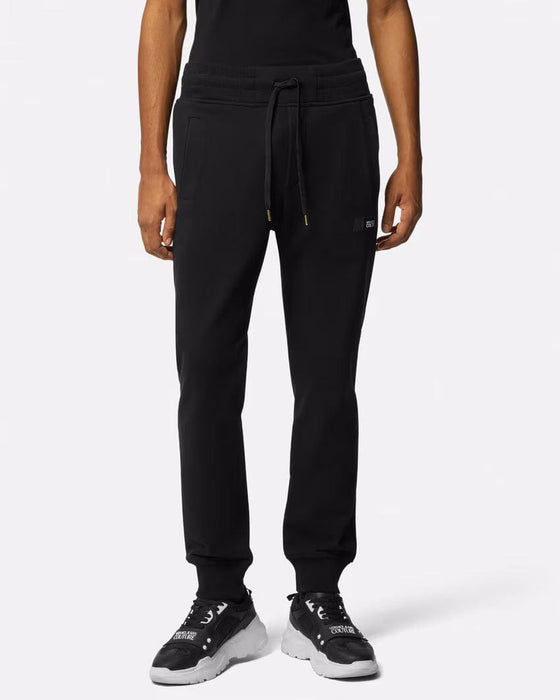 Versace Jeans Couture Black Joggers with Gold Vertical Logo –Signature Style