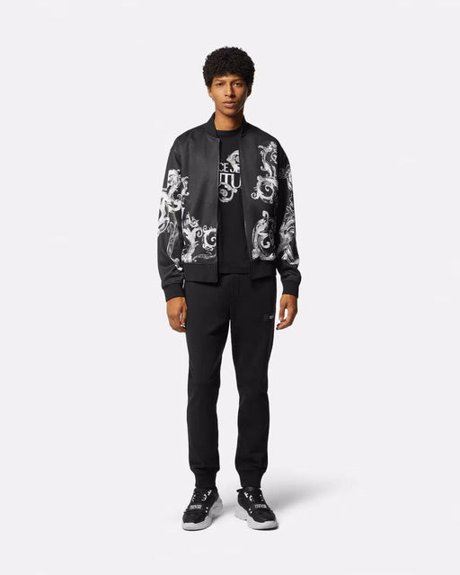 Versace Jeans Couture Black Joggers with Gold Vertical Logo –Signature Style