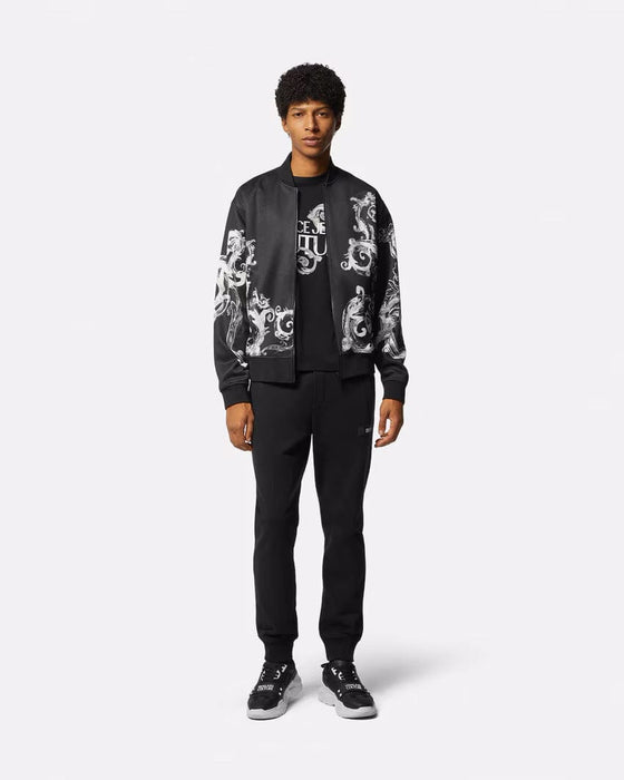 Versace Jeans Couture Black Joggers with Gold Vertical Logo –Signature Style