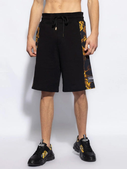 Versace Jeans Couture Black Baroque Shorts – Iconic Style