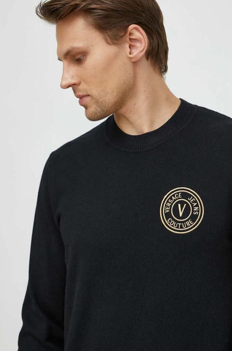 Versace Jeans Couture Sky Blue Logo Sweater – Everyday Elegance