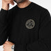 Versace Jeans Couture Black Logo Patch Sweater – Luxury Knitwear-XL