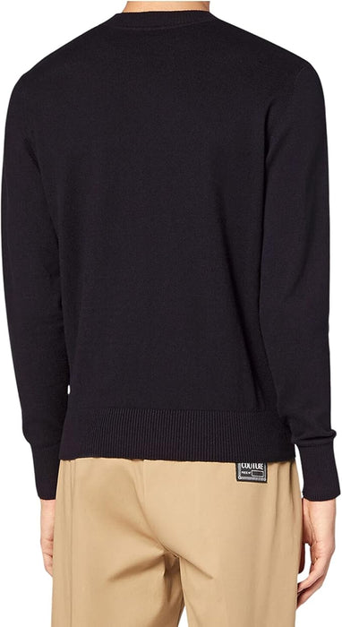 Versace Jeans Couture Black Logo Sweater –  Statement Knitwear
