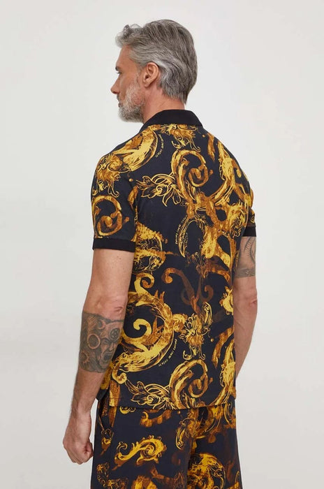 Versace Jeans Couture Men's Black Baroque Polo Shirt – Luxe Heritage -