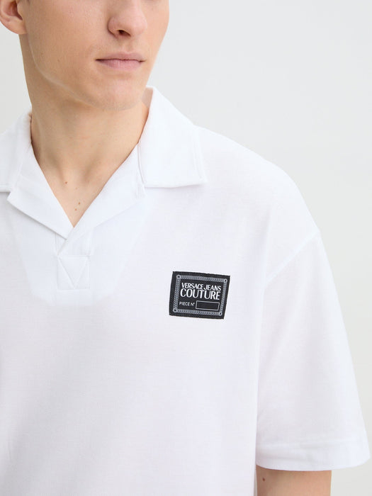 Versace Jeans Couture White Relaxed Polo Shirt – Effortless Minimalism -
