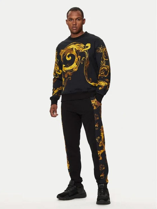 Versace Jeans Couture Black Baroque Print Sweatshirt-
