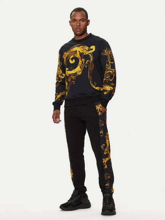 Versace Jeans Couture Black Baroque Print Sweatshirt-