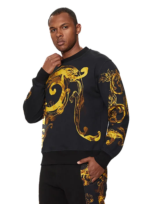 Versace Jeans Couture Black Baroque Print Sweatshirt-XXL