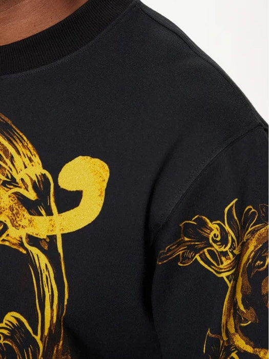 Versace Jeans Couture Black Baroque Print Sweatshirt-