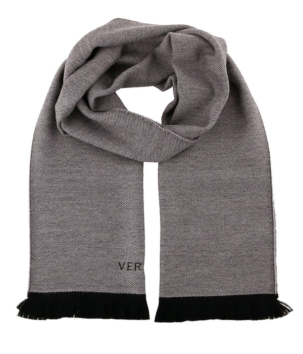 Versace IT00635 GRIGIO Light Grey 100% Wool Mens Scarf