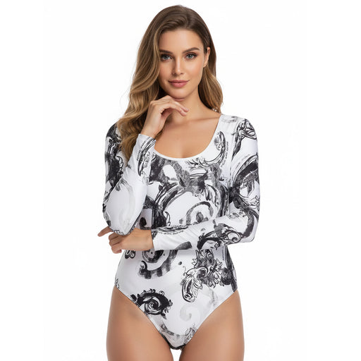 Versace Jeans Couture Baroque Print Bodysuit – Statement Elegance in Motion-