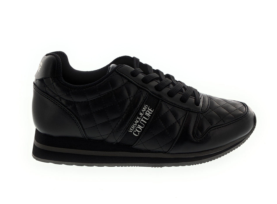 Versace Jeans Couture Black Signature Heel Sneakers