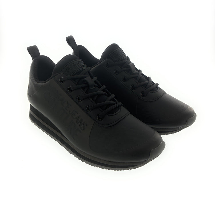 Versace Jeans Couture Black Signature Heel Sneakers
