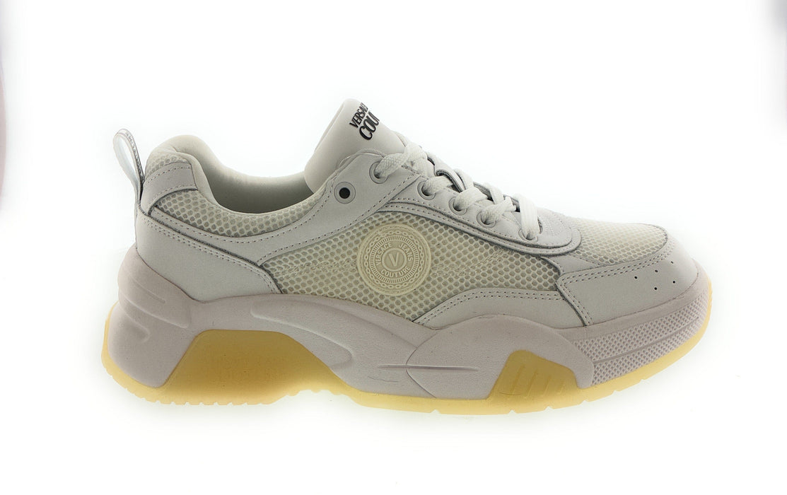 Versace Jeans Couture Womens White Signature Fashion Sneakers