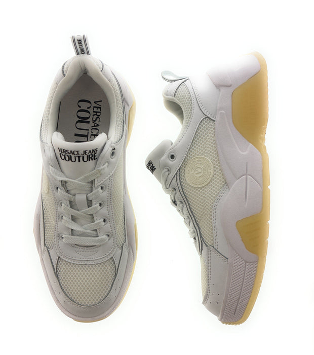 Versace Jeans Couture Womens White Signature Fashion Sneakers