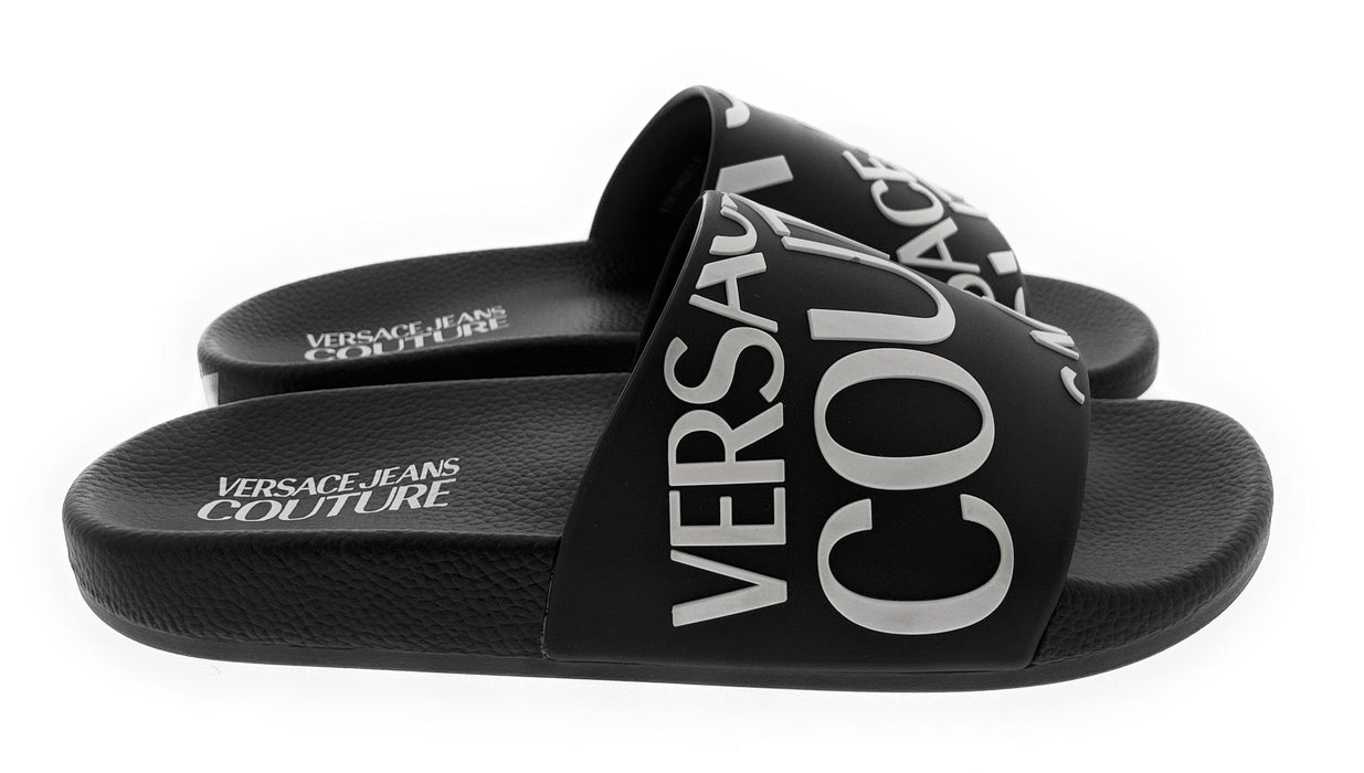 Versace Jeans Couture Womens Bold Monochrome Logo Slides
