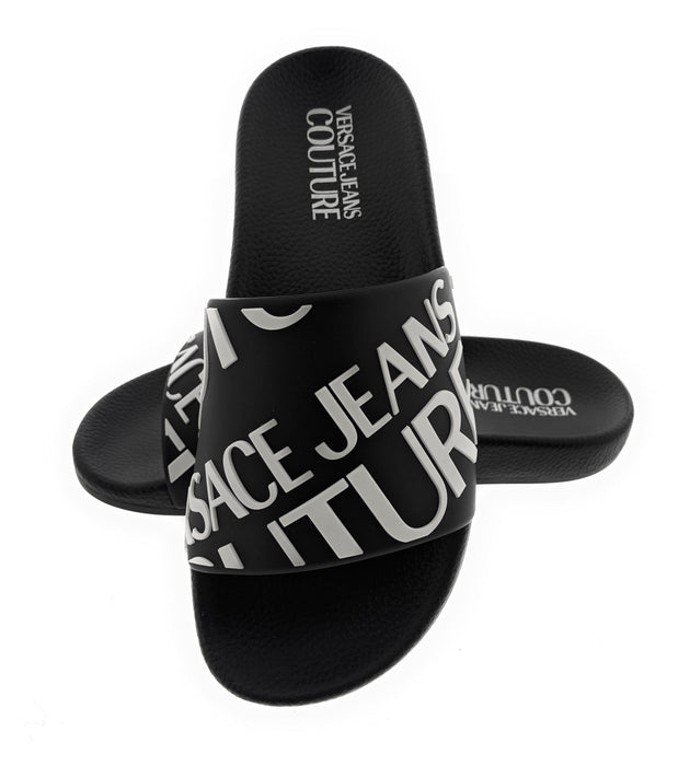 Versace Jeans Couture Womens Bold Monochrome Logo Slides
