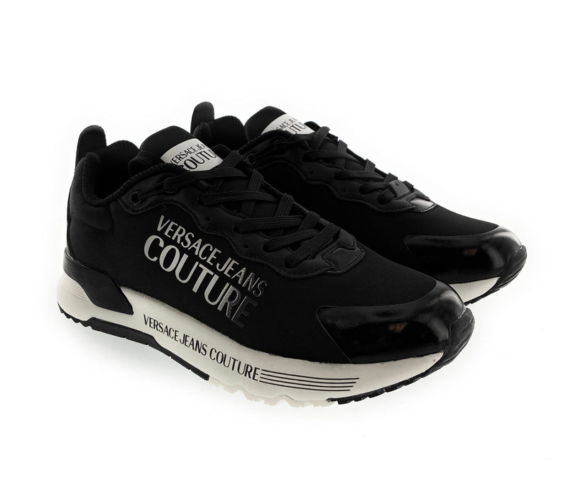 Versace Jeans Couture Womens Black Low-Top Chunky  Sneakers