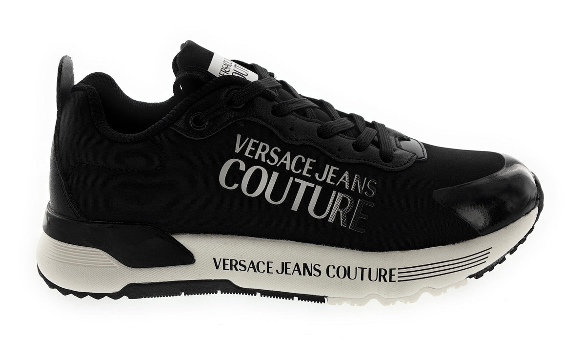 Versace Jeans Couture Womens Black Low-Top Chunky  Sneakers