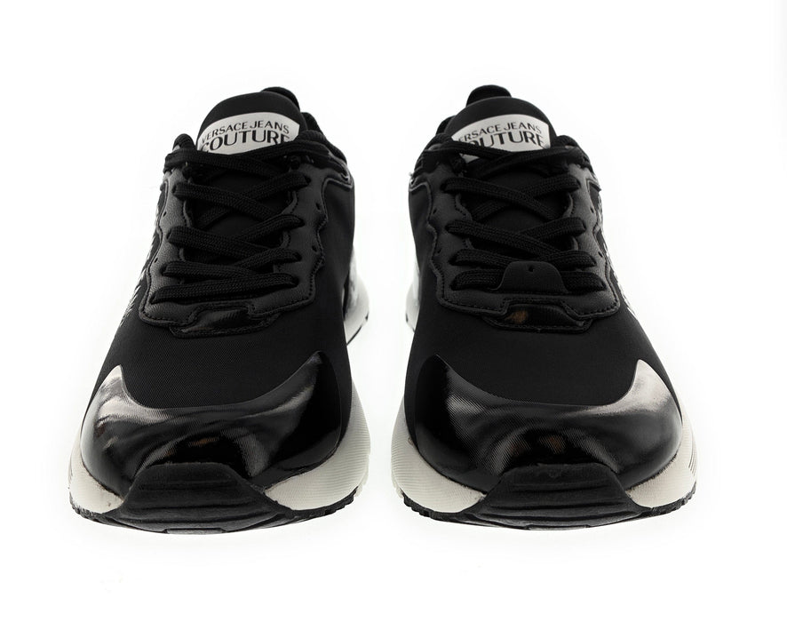Versace Jeans Couture Womens Black Low-Top Chunky  Sneakers