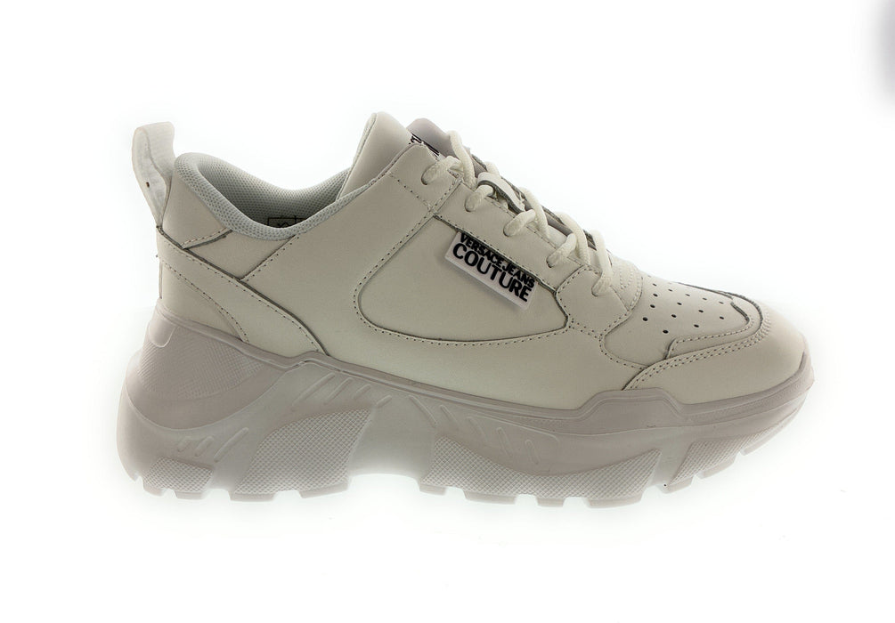 Versace Jeans Couture Womens White Chunky Sole Retro  Sneakers
