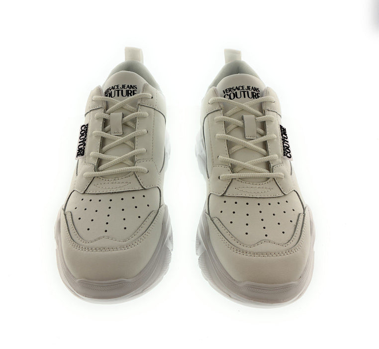 Versace Jeans Couture Womens White Chunky Sole Retro  Sneakers