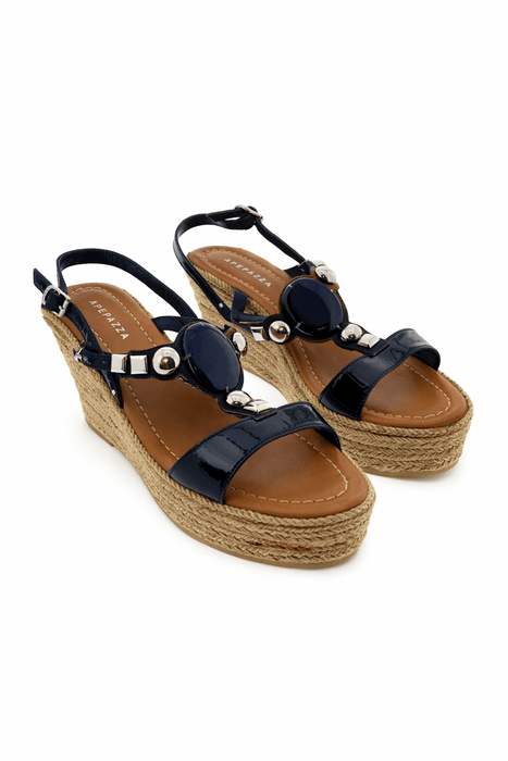 Apepazza Blue Platform Wedges - 9.5