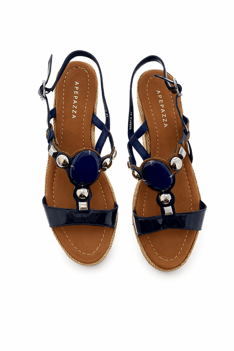 Apepazza Blue Platform Wedges - 9.5